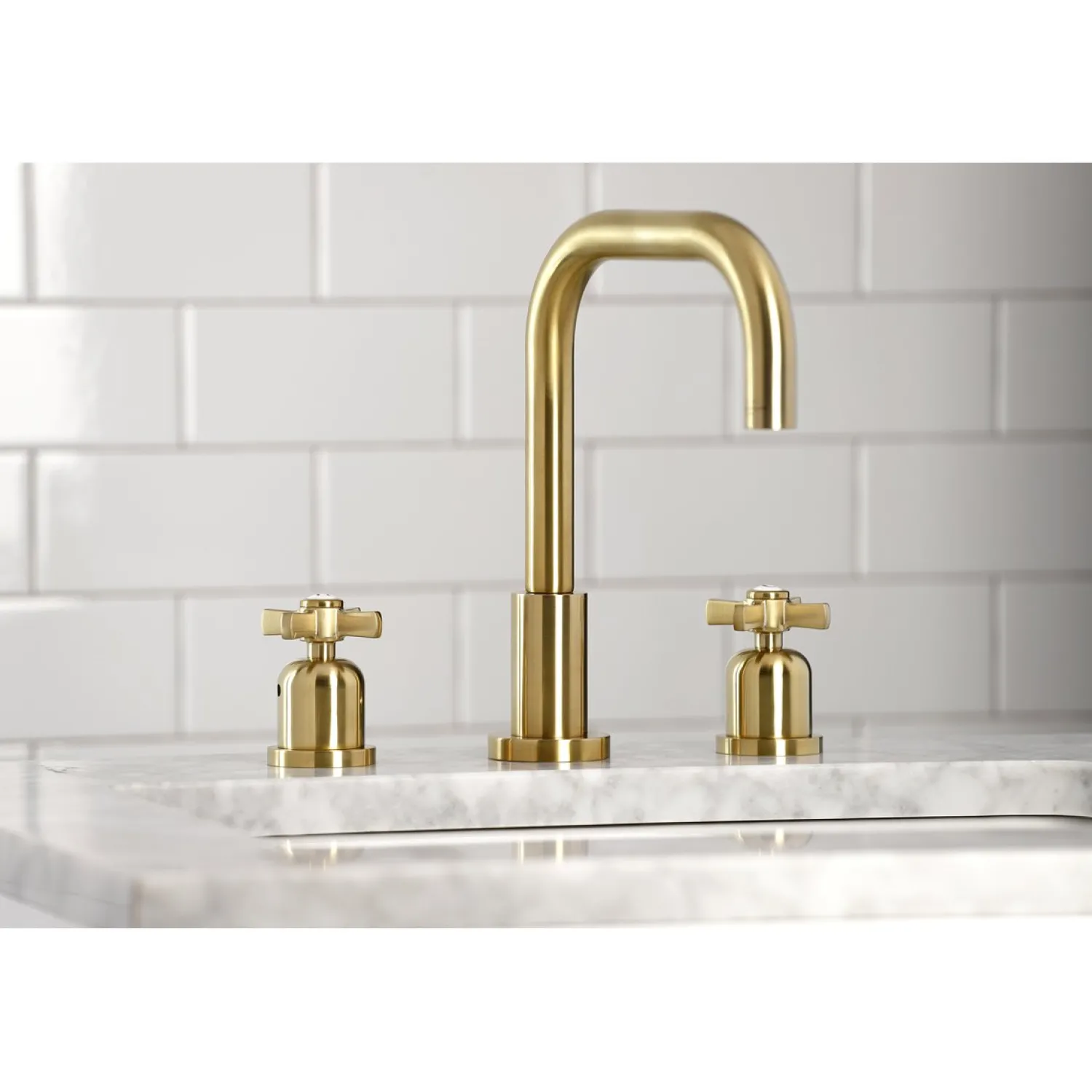 New Millennium Widespread Bathroom Faucet with Brass Pop-Up 8" Widespread
