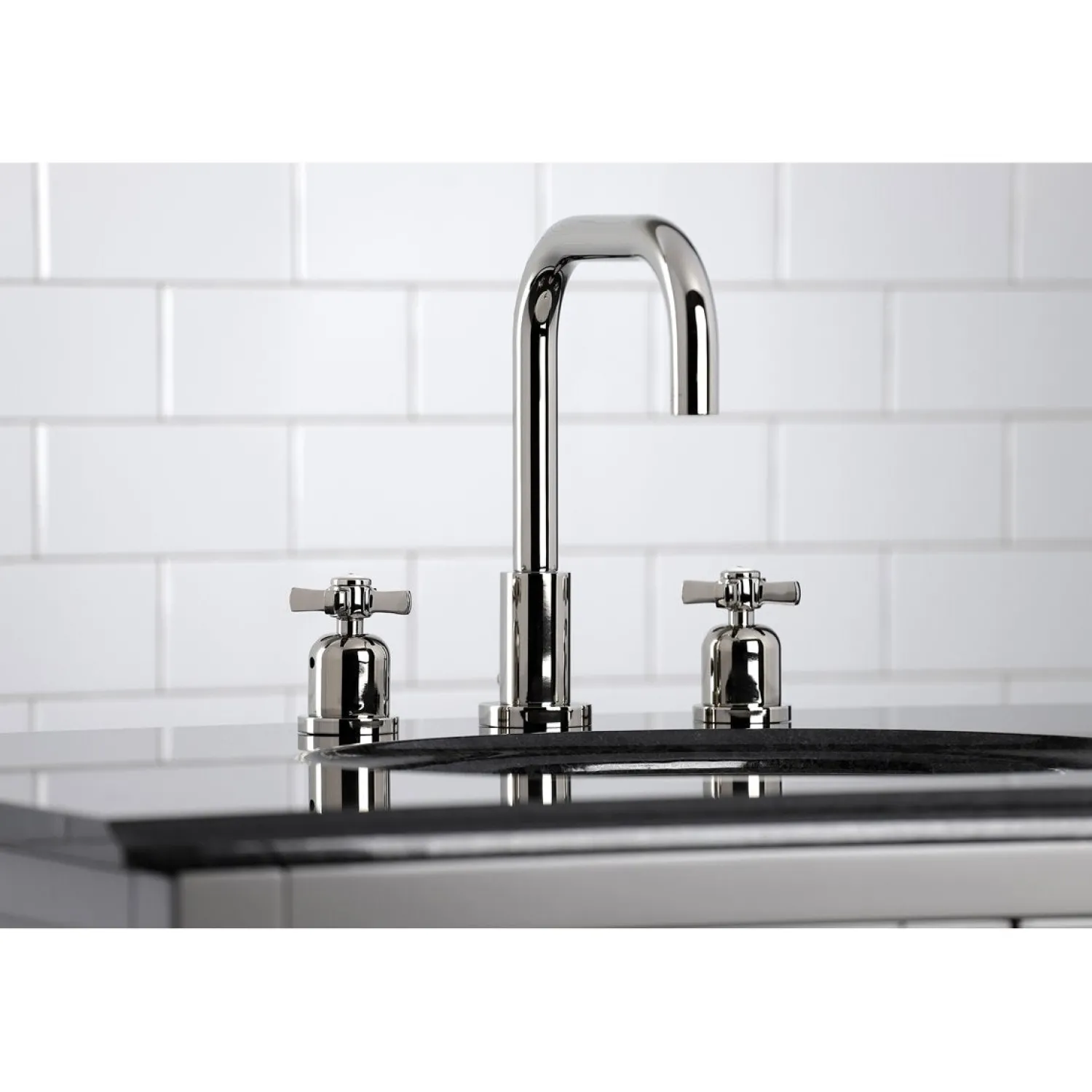 New Millennium Widespread Bathroom Faucet with Brass Pop-Up 8" Widespread