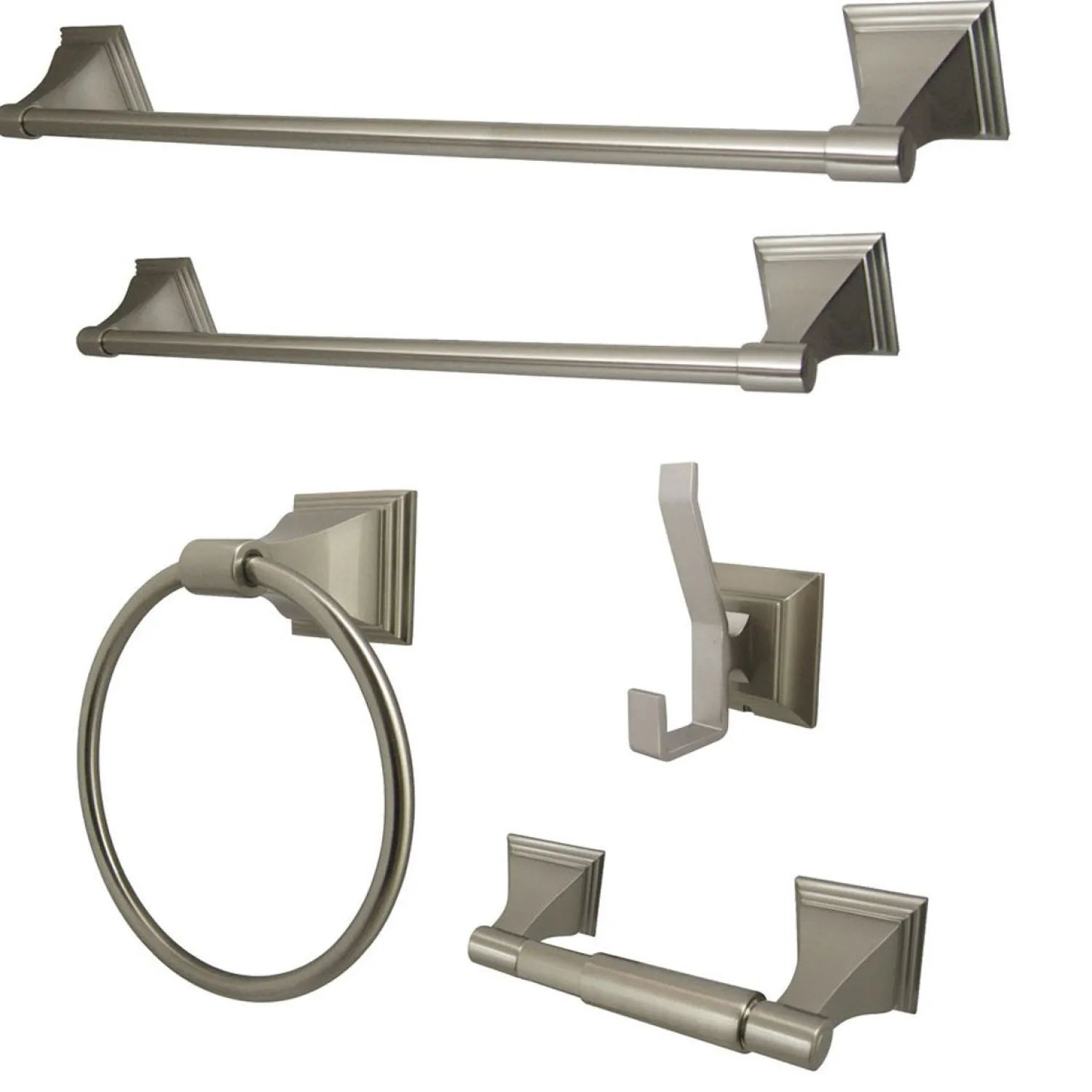 Best Monarch Collection 5-Piece Towel Bar Bath Hardware Set Towel Rings|Accessory Packages