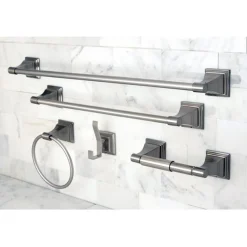 Best Monarch Collection 5-Piece Towel Bar Bath Hardware Set Towel Rings|Accessory Packages