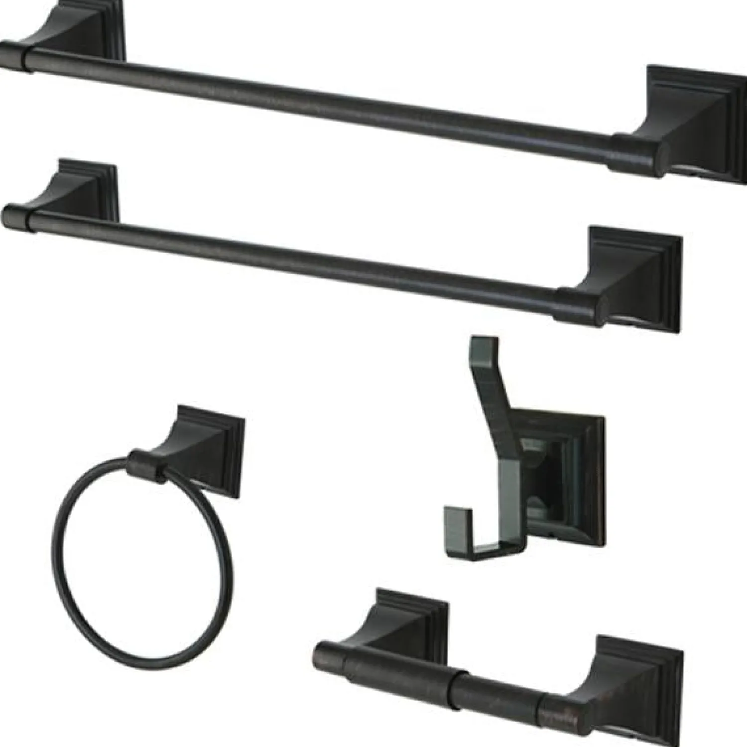 Best Monarch Collection 5-Piece Towel Bar Bath Hardware Set Towel Rings|Accessory Packages