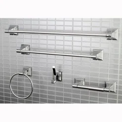 Best Monarch Collection 5-Piece Towel Bar Bath Hardware Set Towel Rings|Accessory Packages