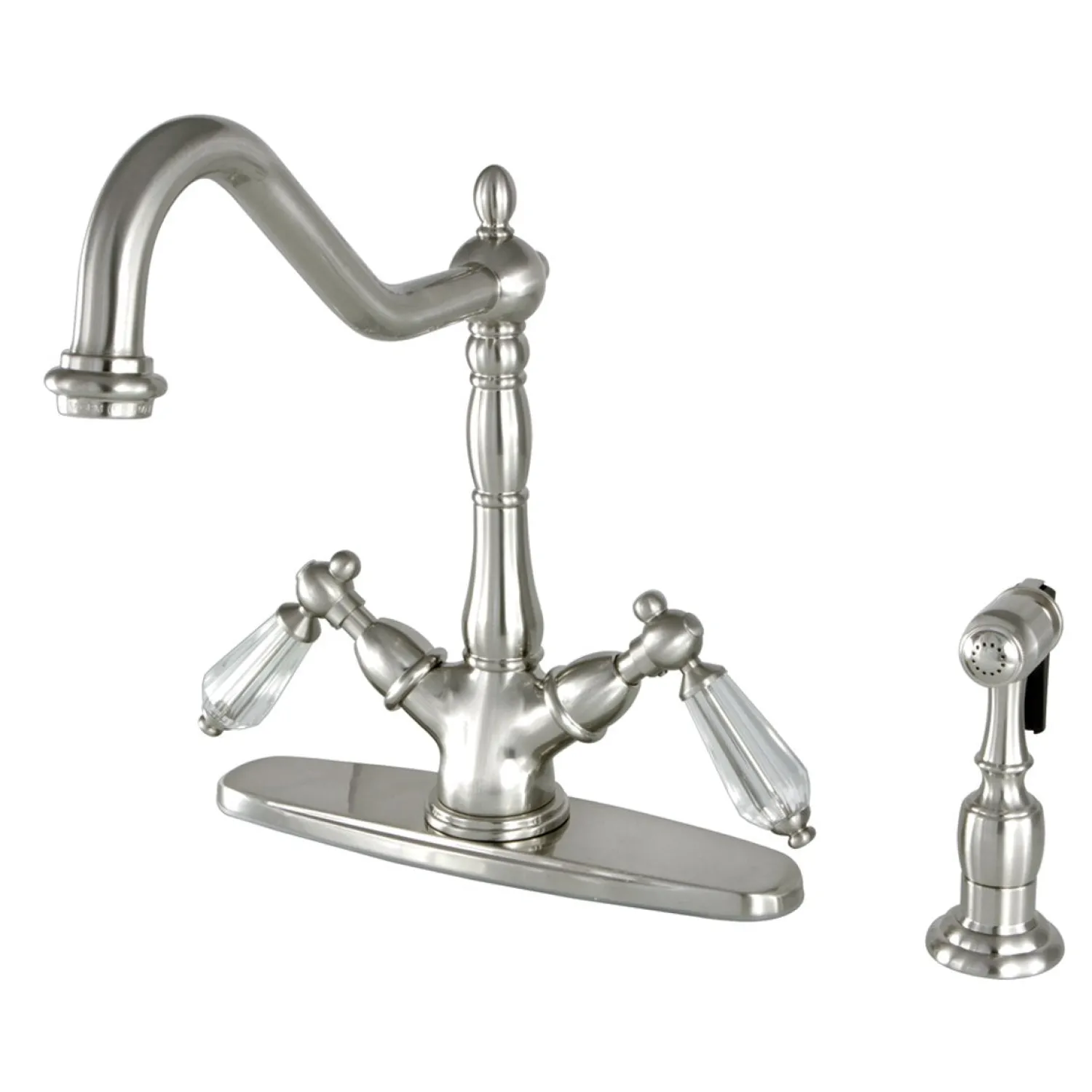 Online Mono Deck Mount Kitchen Faucet with Brass Sprayer Faucets With Side Spray