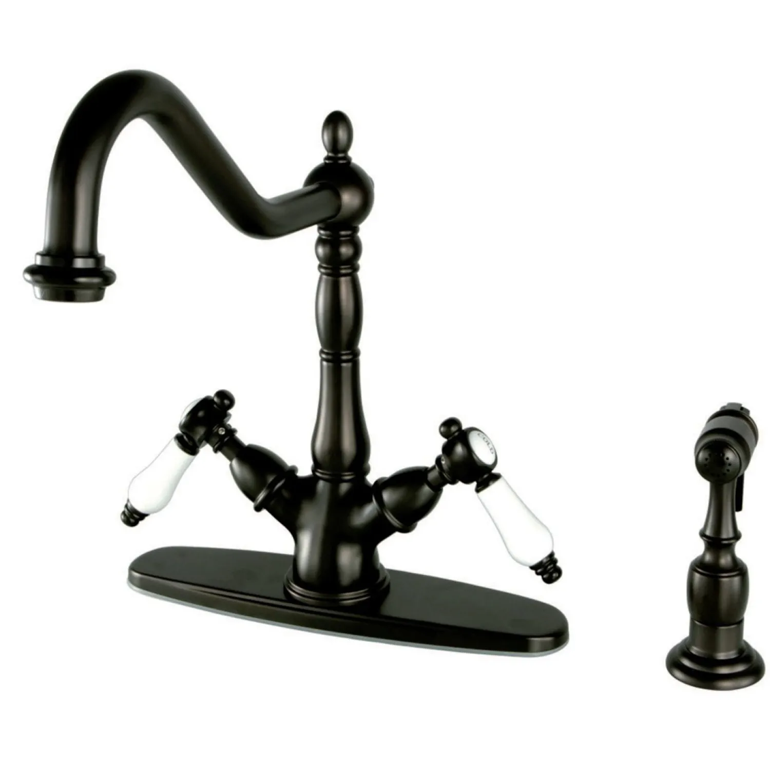 Best Mono Deck Mount Kitchen Faucet with Brass Sprayer Faucets With Side Spray