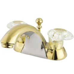 Discount Naples 4" Centerset Lavatory Faucet with Retail Pop-up and Two Handle 4" Center Set