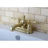 Outlet Naples 4" Centerset Lavatory Faucet with Heritage Spout and Metal Lever Handle 4" Center Set