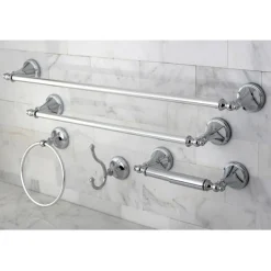 Online Naples Collection 5-Piece Towel Bar Bath Hardware Set Towel Rings|Accessory Packages