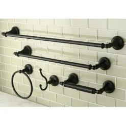 Online Naples Collection 5-Piece Towel Bar Bath Hardware Set Towel Rings|Accessory Packages