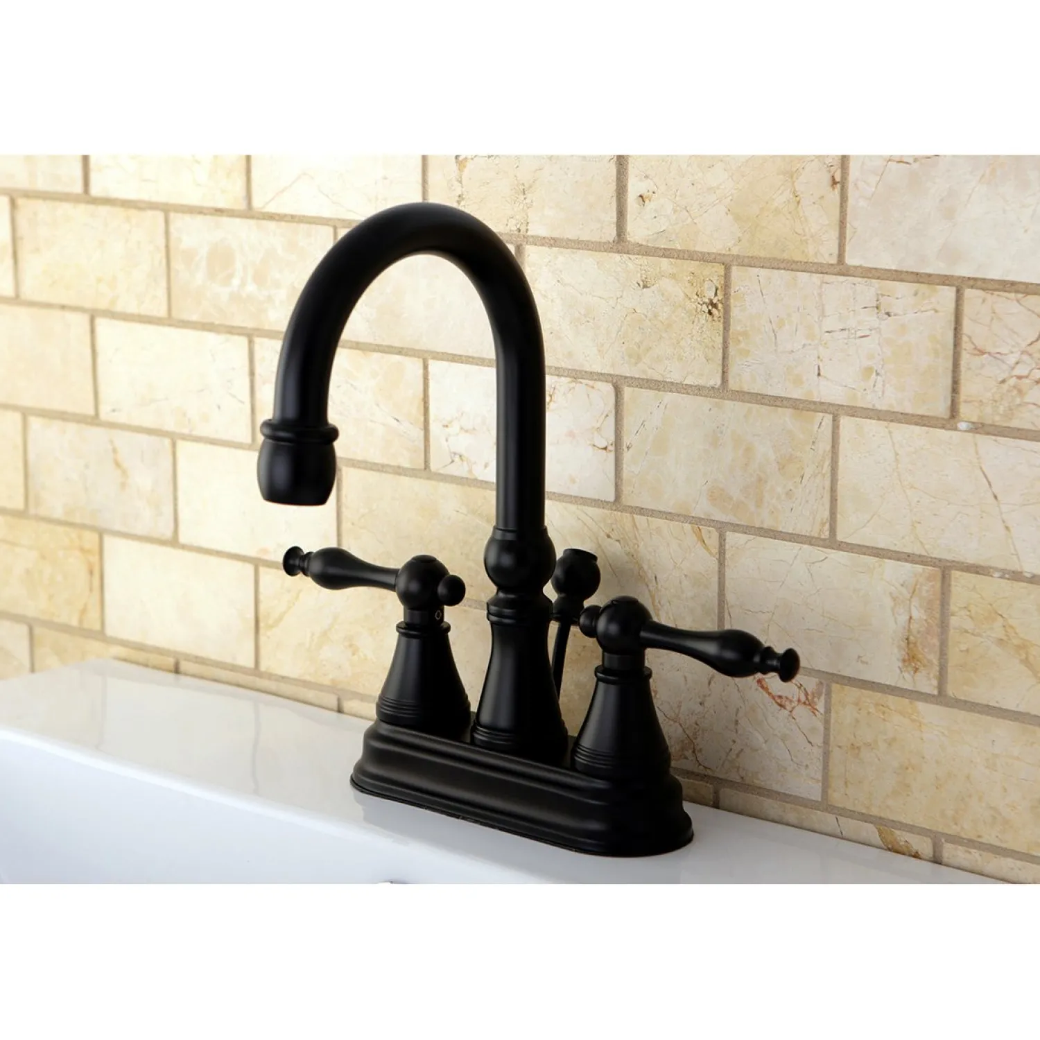 New Naples Deck Mount 4" Centerset Bathroom Faucet 4" Center Set