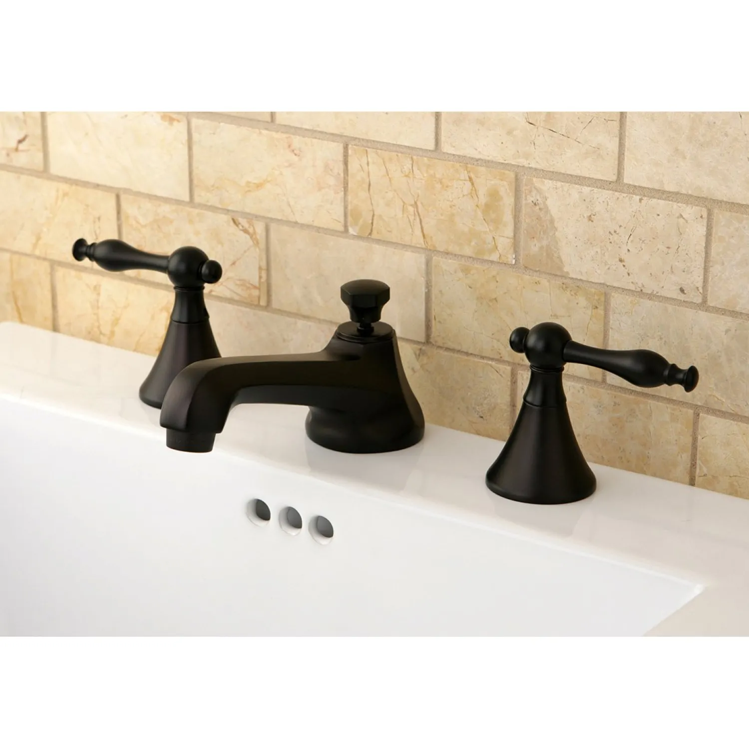 New Naples Deck Mount 8" Widespread Bathroom Faucet 8" Widespread