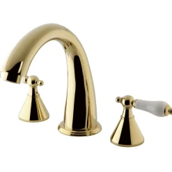 Discount Naples Roman Tub Filler with Two Handle Tub Faucets