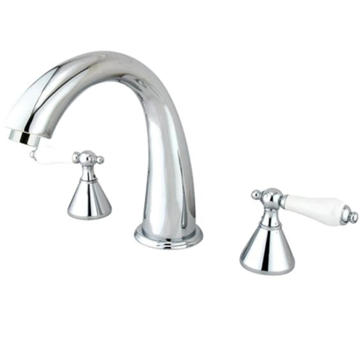 Discount Naples Roman Tub Filler with Two Handle Tub Faucets