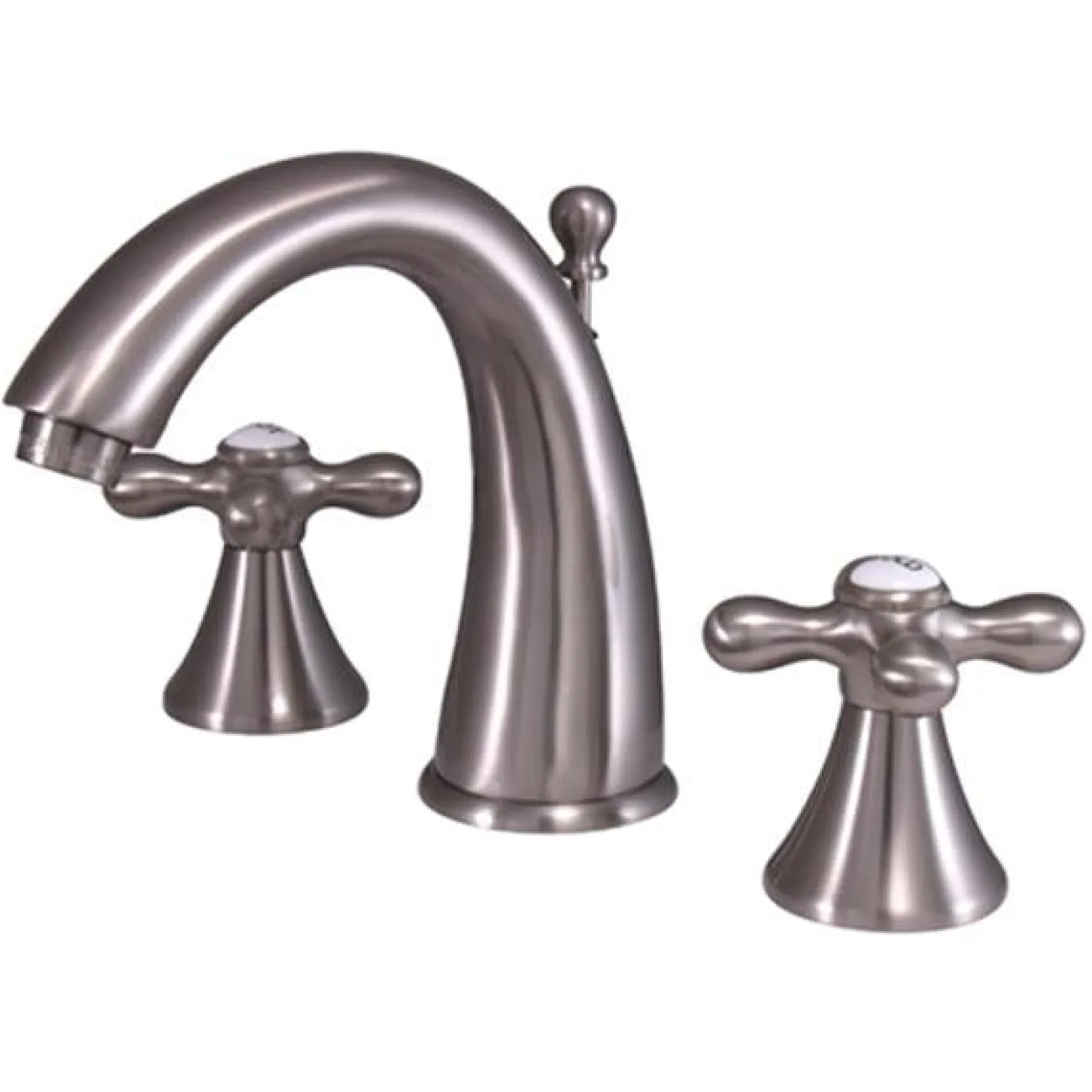 Naples 8" to 16" Widespread Two Handle Lavatory Faucet with Brass Pop-up 8" Widespread