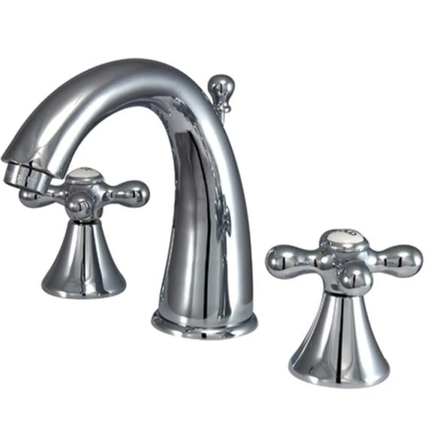 Naples 8" to 16" Widespread Two Handle Lavatory Faucet with Brass Pop-up 8" Widespread