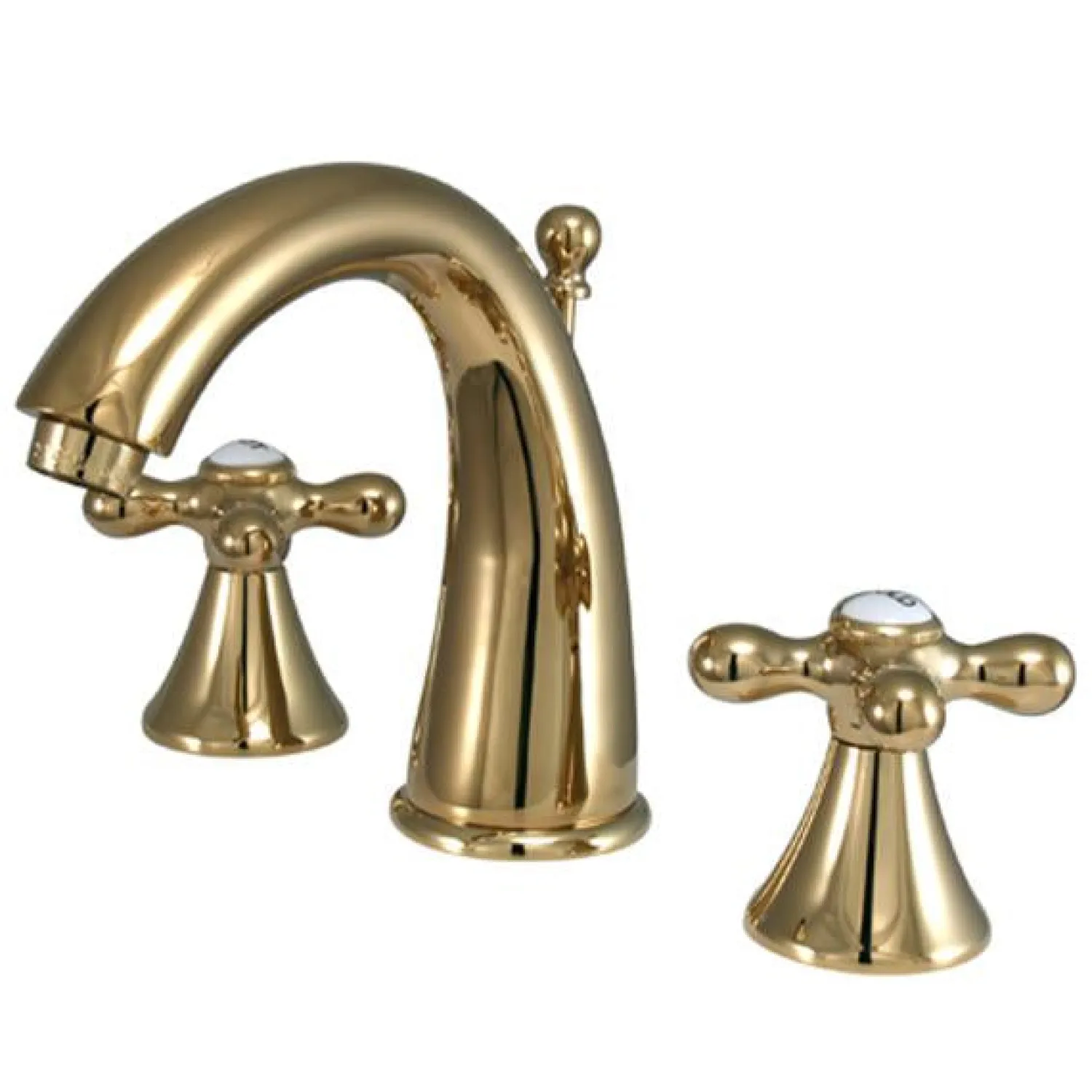 Naples 8" to 16" Widespread Two Handle Lavatory Faucet with Brass Pop-up 8" Widespread