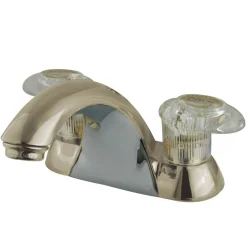 Outlet Naples Two Handle 4" Centerset Lavatory Faucet 4" Center Set