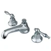 Clearance Naples Two Handle Deck Mount Three Hole 8" to 16" Widespread Lavatory Faucet with Brass Pop-up 8" Widespread