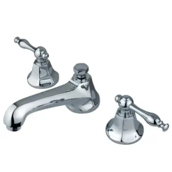 Clearance Naples Two Handle Deck Mount Three Hole 8" to 16" Widespread Lavatory Faucet with Brass Pop-up 8" Widespread