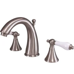 Clearance Naples Two Handle Three Hole 8" to 16" Widespread Lavatory Faucet with Brass Pop-up 8" Widespread