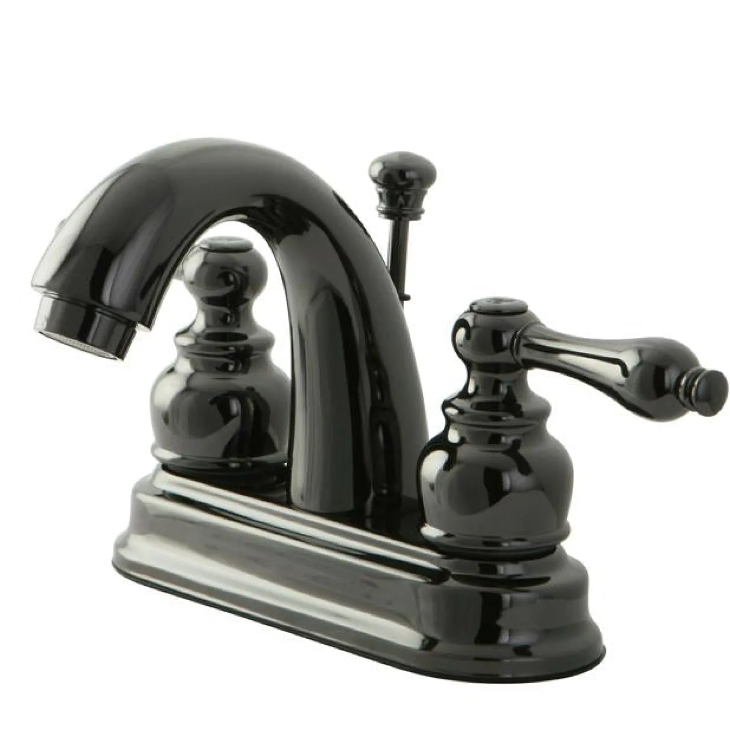 Discount NB5610AL Water Onyx 4 inch Centerset Lavatory Faucet with ABS/Brass Pop up Drain in Black Nickel 4" Center Set