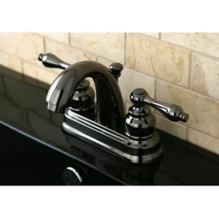 Discount NB5610AL Water Onyx 4 inch Centerset Lavatory Faucet with ABS/Brass Pop up Drain in Black Nickel 4