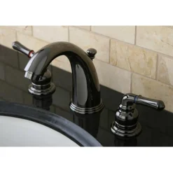 New NB980 Water Onyx Two Handle Widespread Lavatory Drain in Black Nickel 8" Widespread