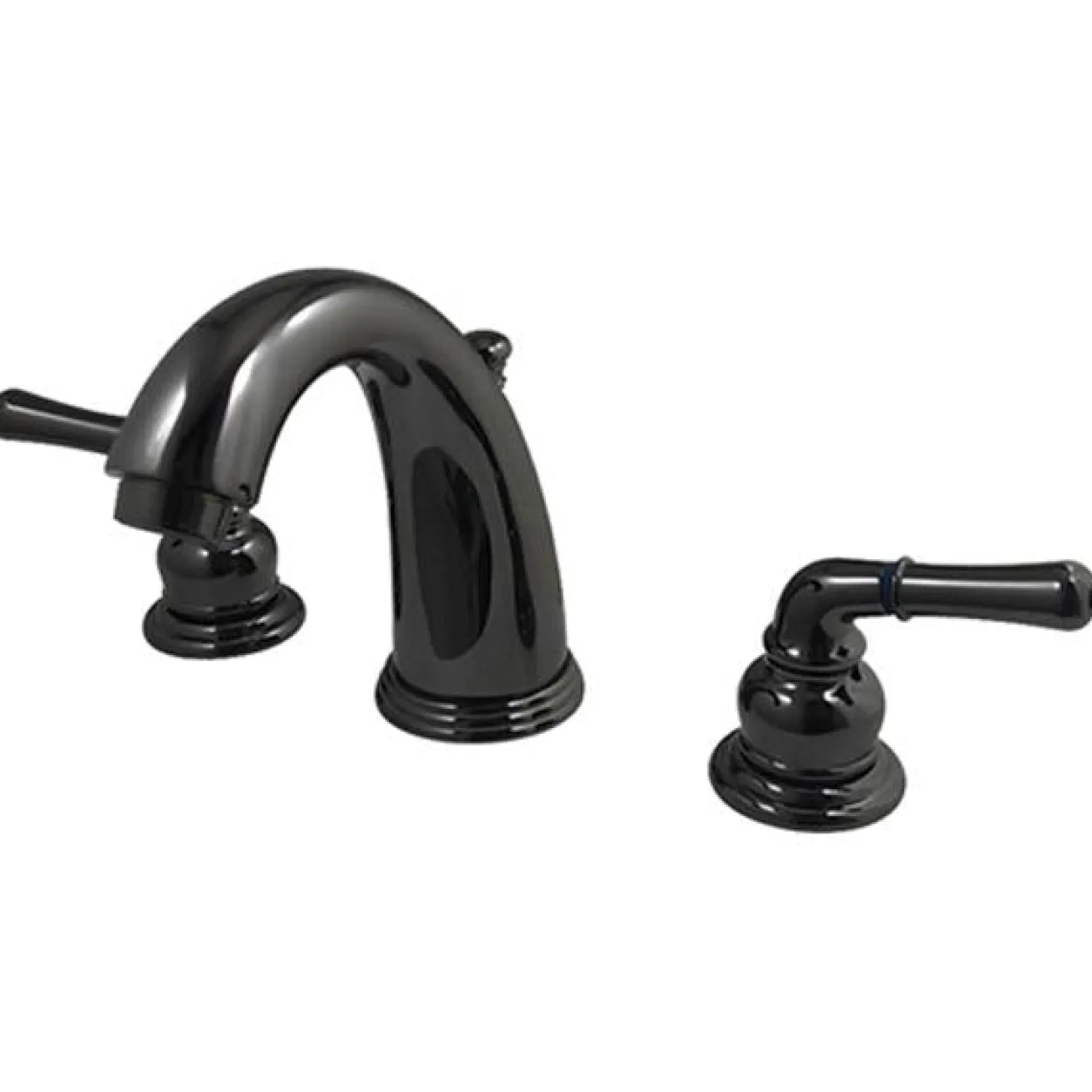 New NB980 Water Onyx Two Handle Widespread Lavatory Drain in Black Nickel 8" Widespread
