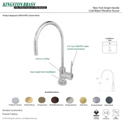 Best New York Deck Mount Single-Handle Cold Water Filtration Faucet Single Hole