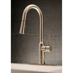 Outlet New York Gourmetier Deck Mount Single-Handle Pull-Down Kitchen Faucet Single Hole