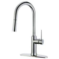 Outlet New York Gourmetier Deck Mount Single-Handle Pull-Down Kitchen Faucet Single Hole