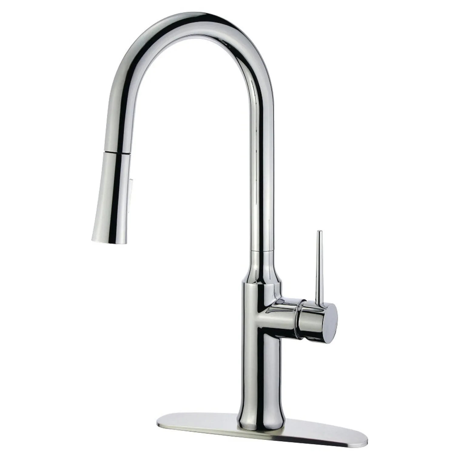 Outlet New York Gourmetier Deck Mount Single-Handle Pull-Down Kitchen Faucet Single Hole