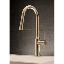 Outlet New York Gourmetier Deck Mount Single-Handle Pull-Down Kitchen Faucet Single Hole