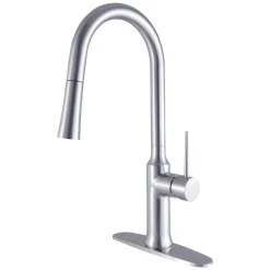 Outlet New York Gourmetier Deck Mount Single-Handle Pull-Down Kitchen Faucet Single Hole