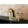 Hot Normandy Two Handle 4" Centerset Lavatory Faucet with Brass Pop-up 4" Center Set