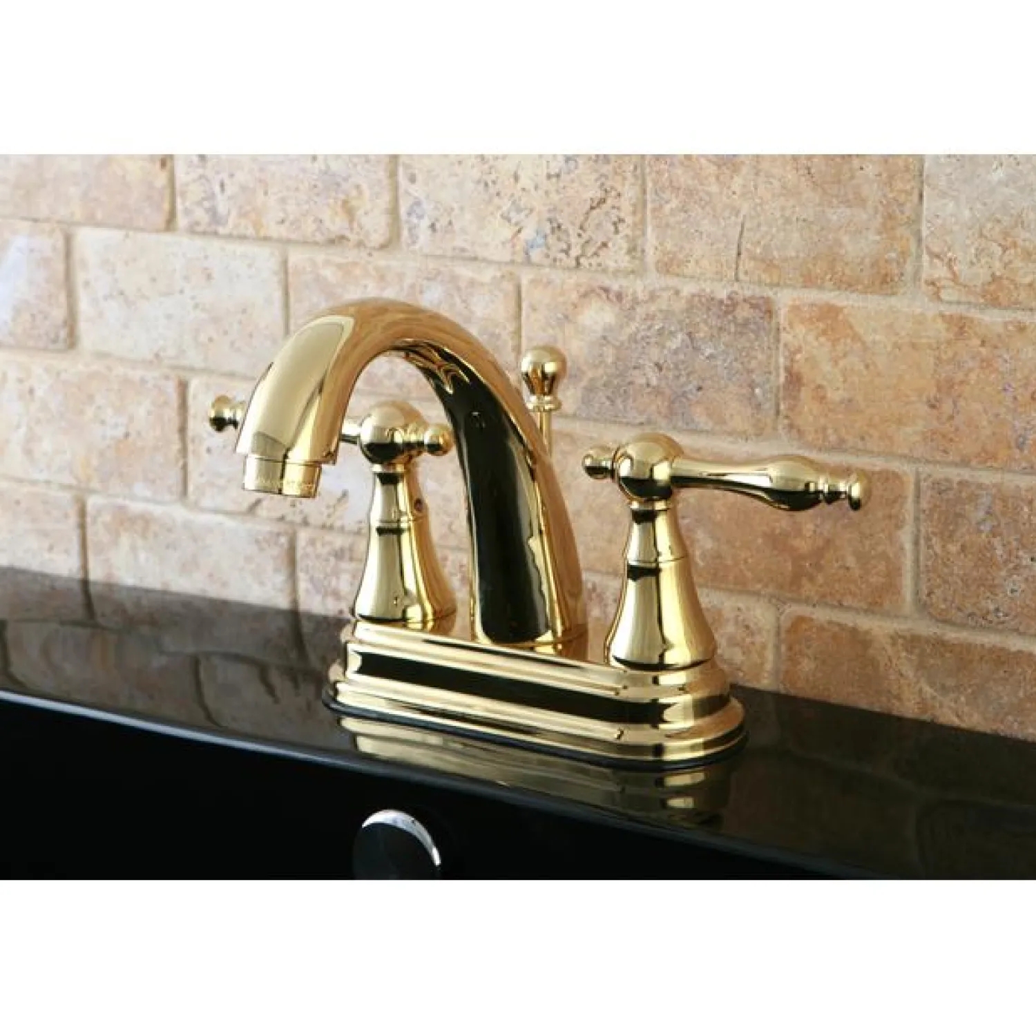 Hot Normandy Two Handle 4" Centerset Lavatory Faucet with Brass Pop-up 4" Center Set