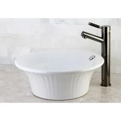 Outlet NS8410DKL Water Onyx Single Handle Vessel Sink Faucet with Anti-Slide Handle Sleeve Less Pop up and Plate in Black Nickel Vessel Faucets