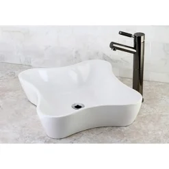 Outlet NS8410DKL Water Onyx Single Handle Vessel Sink Faucet with Anti-Slide Handle Sleeve Less Pop up and Plate in Black Nickel Vessel Faucets