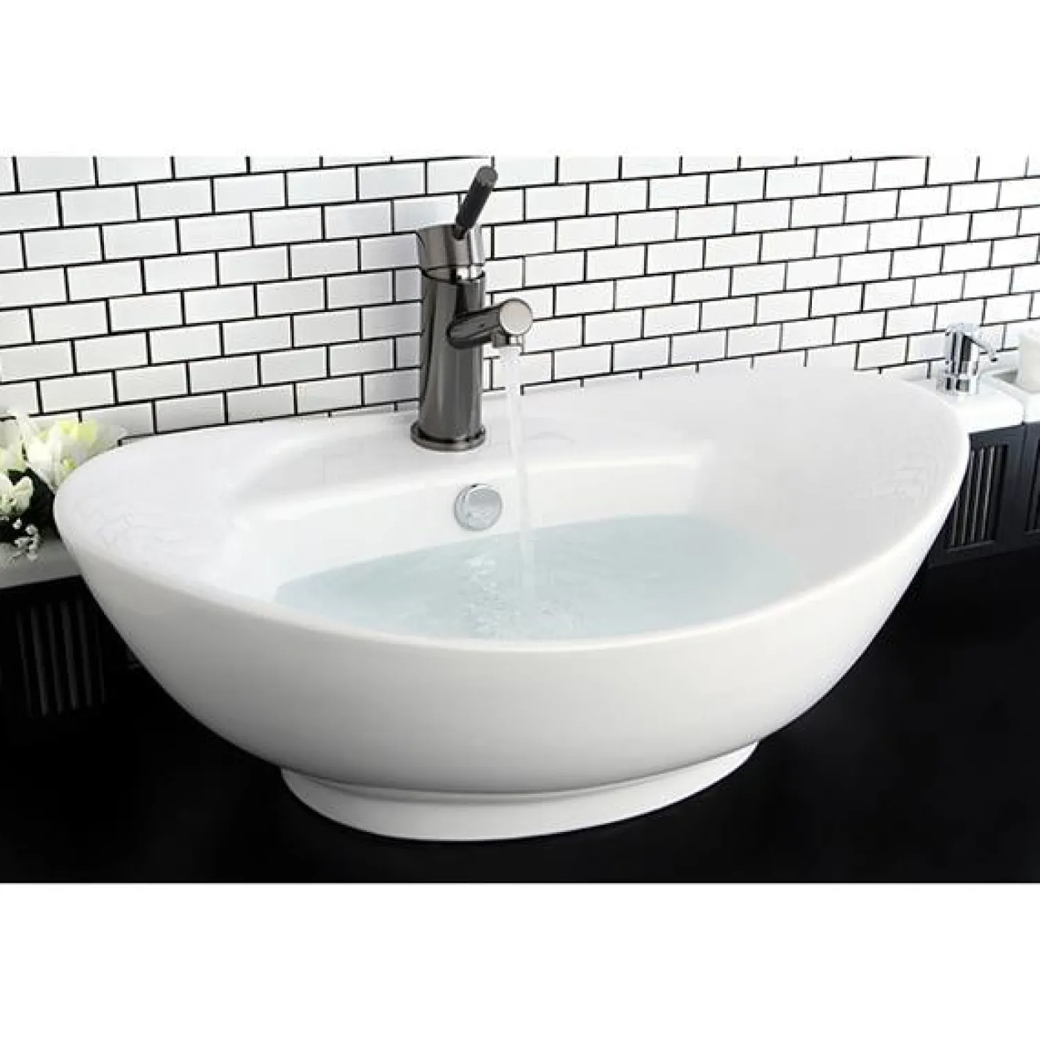 Discount NS8420DKL Water Onyx Single Handle Lavatory Faucet with Anti-Slide Handle Sleeve and Brass Pop up Drain in Black Nickel 4" Center Set
