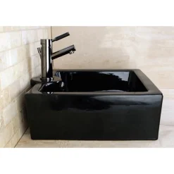 Discount NS8420DKL Water Onyx Single Handle Lavatory Faucet with Anti-Slide Handle Sleeve and Brass Pop up Drain in Black Nickel 4