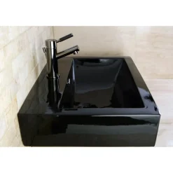 Discount NS8420DKL Water Onyx Single Handle Lavatory Faucet with Anti-Slide Handle Sleeve and Brass Pop up Drain in Black Nickel 4
