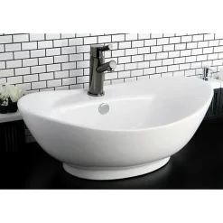 Discount NS8420DKL Water Onyx Single Handle Lavatory Faucet with Anti-Slide Handle Sleeve and Brass Pop up Drain in Black Nickel 4
