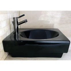 Discount NS8420DKL Water Onyx Single Handle Lavatory Faucet with Anti-Slide Handle Sleeve and Brass Pop up Drain in Black Nickel 4