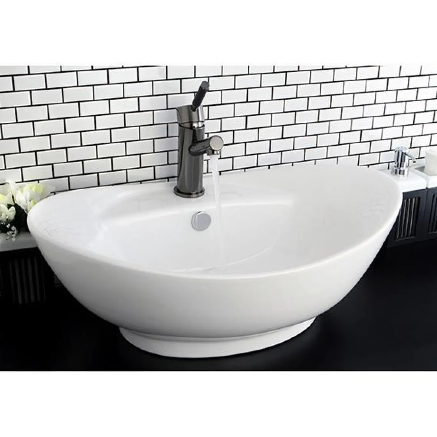 Discount NS8420DKL Water Onyx Single Handle Lavatory Faucet with Anti-Slide Handle Sleeve and Brass Pop up Drain in Black Nickel 4" Center Set