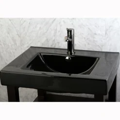 Discount NS8420DKL Water Onyx Single Handle Lavatory Faucet with Anti-Slide Handle Sleeve and Brass Pop up Drain in Black Nickel 4