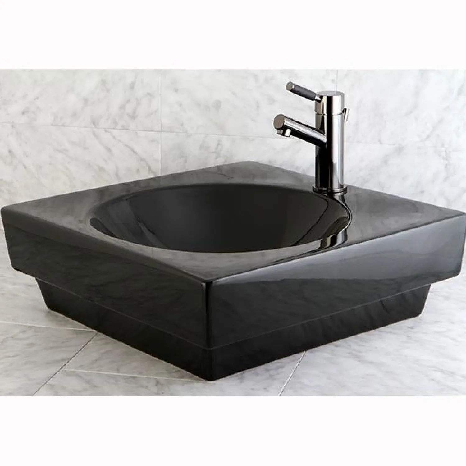 Discount NS8420DKL Water Onyx Single Handle Lavatory Faucet with Anti-Slide Handle Sleeve and Brass Pop up Drain in Black Nickel 4" Center Set