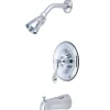 Hot Nu French Single Handle Tub and Shower Faucet in Polished Chrome Tub & Shower Sets