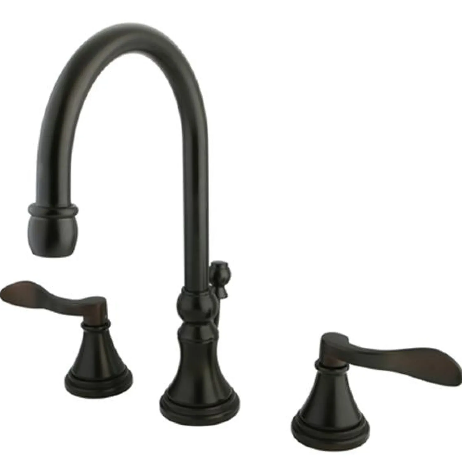 Outlet Nu French Two Handle 8" to 16" Widespread Lavatory Faucet with Brass Pop-up 8" Widespread