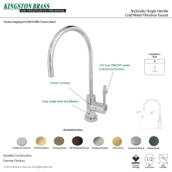 Best Nustudio Deck Mount Single-Handle Cold Water Filtration Faucet Single Hole