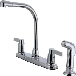 Online NuvoFusion 8" Center High-Arch Kitchen Faucet Faucets With Side Spray