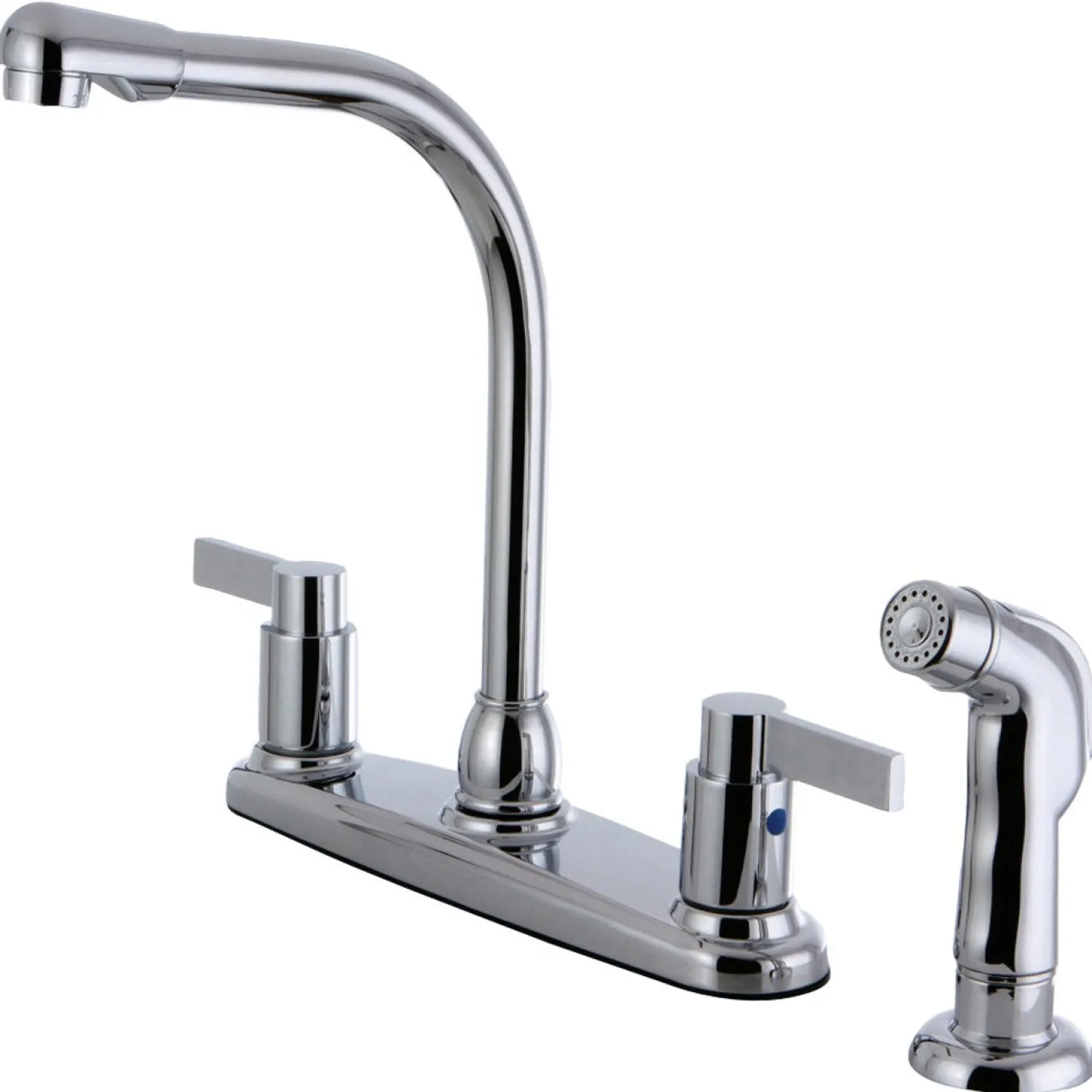 Online NuvoFusion 8" Center High-Arch Kitchen Faucet Faucets With Side Spray